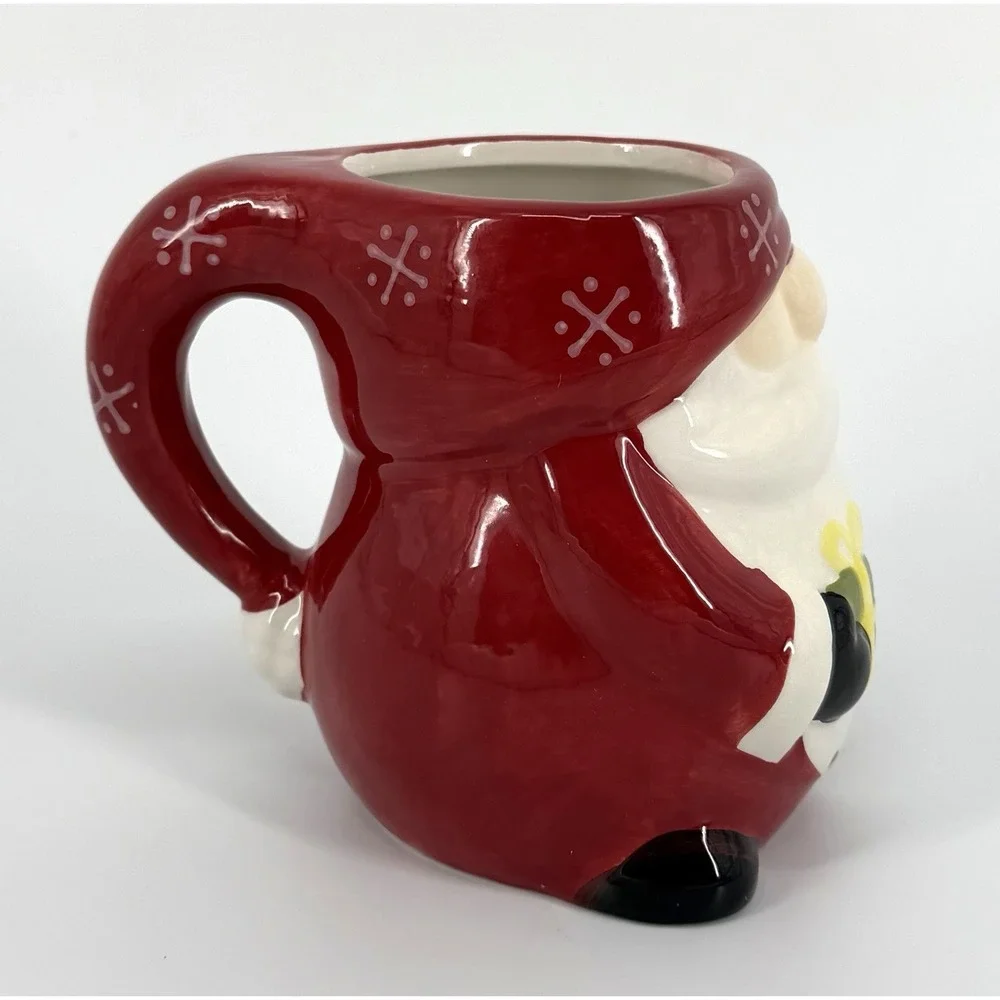 Santa Claus Christmas Mug 3D Ceramic Ten Acre Gifts Holiday Coffee Cup Red